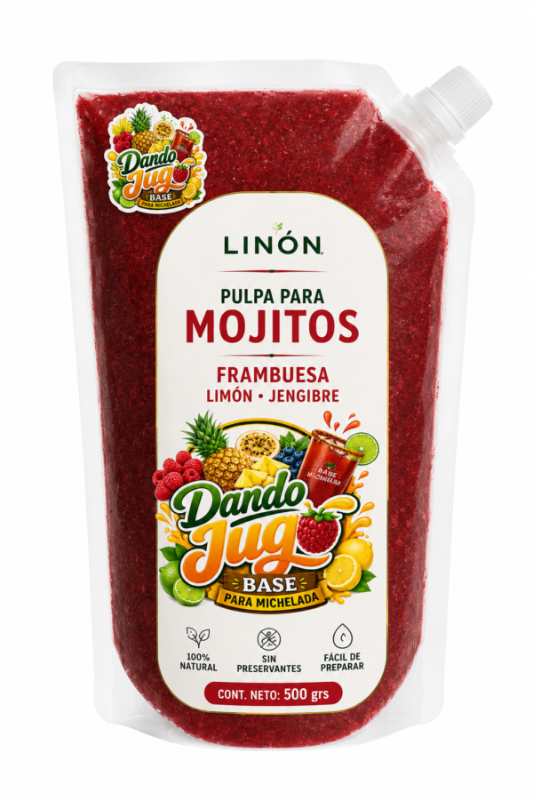 Pulpa Mojitos Frambuesa + Limón + Jengibre