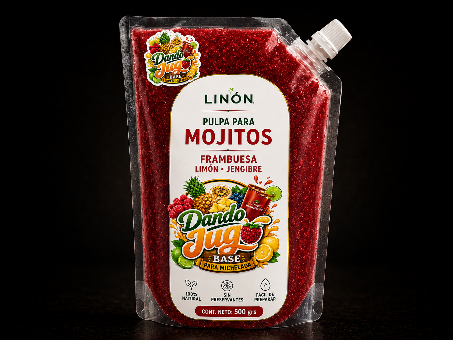 Pulpa Mojitos Frambuesa Limón y Jengibre