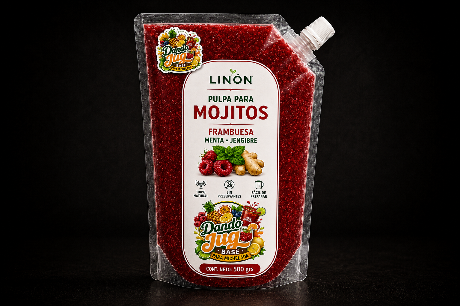 Pulpa Mojitos Frambuesa Menta y Jengibre