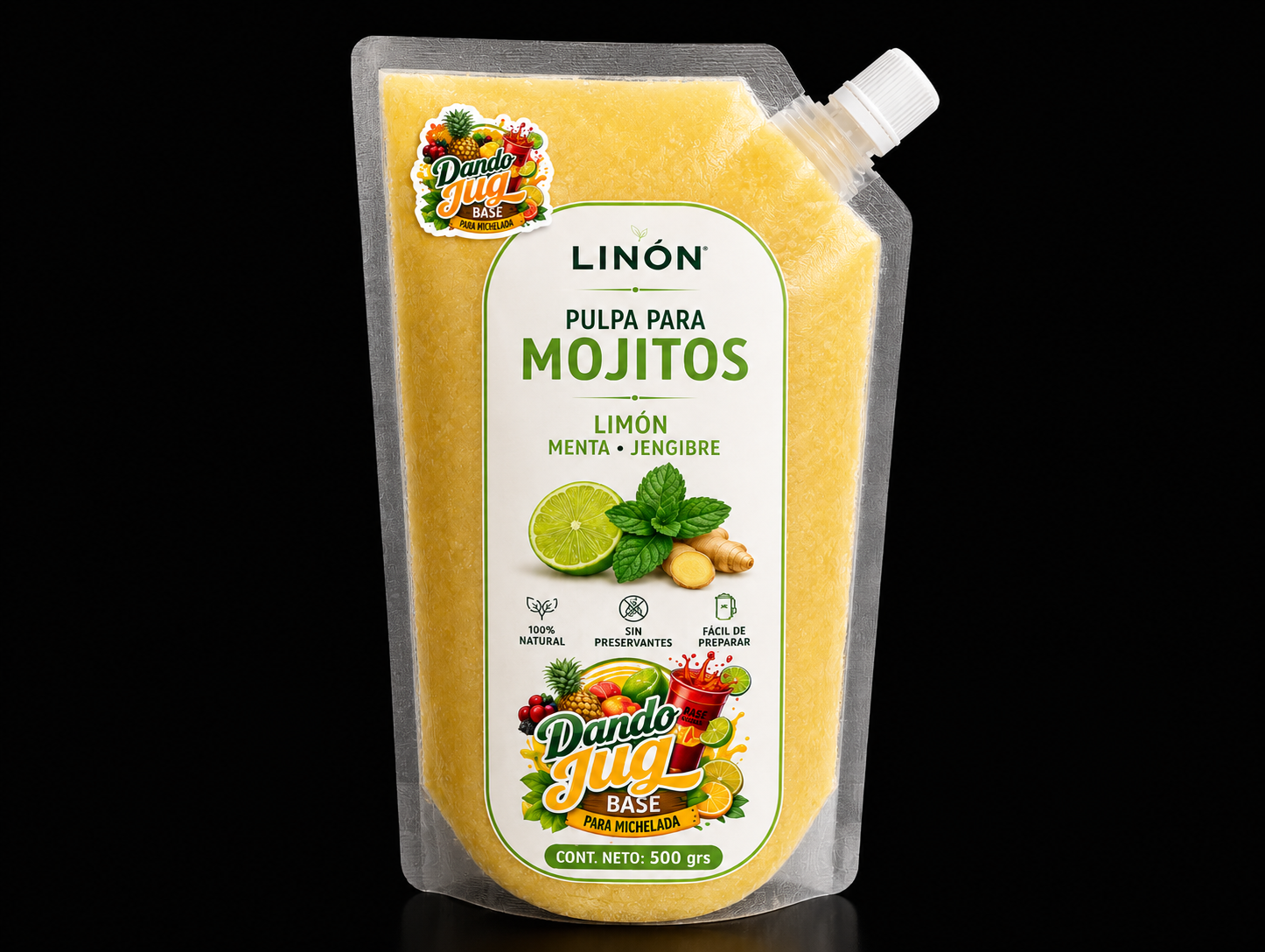 Pulpa Mojitos Limón Menta y Jengibre