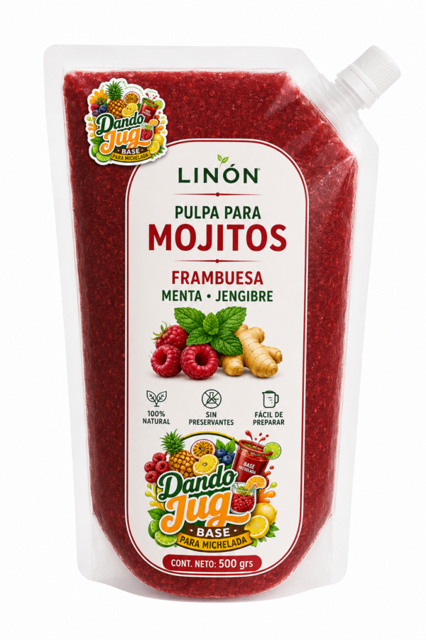 Pulpa Mojitos Frambuesa + Menta + Jengibre